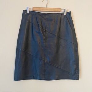 Style & Co. Genuine Leather Black Skirt - 10